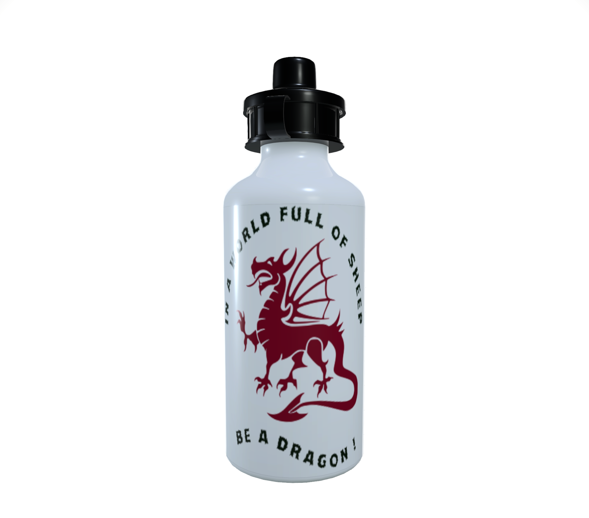 Dragon Sports Bottle - In a world full of sheep be a dragon